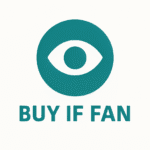 eal circle with a white eye icon and the label BUY IF FAN