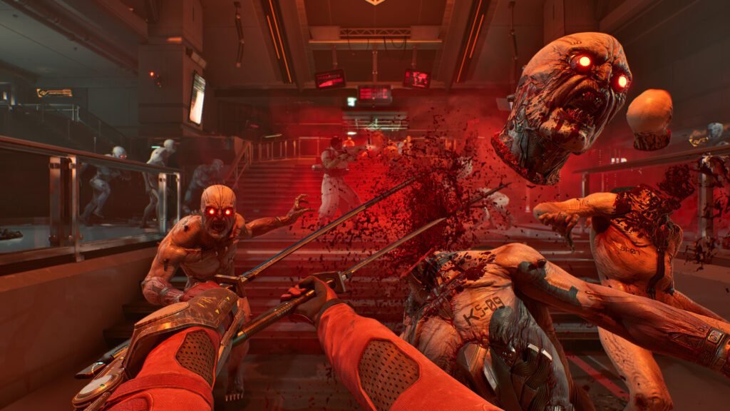 First-person melee combat against mutated enemies in Killing Floor 3